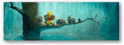 Winnie The Pooh art Winnie The Pooh art Waiting Out the Rain